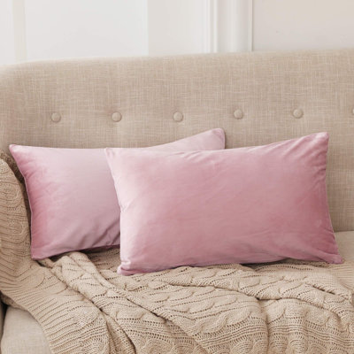 Super Soft Plush Decorative Velvet Throw Pillow Covers (Set of 4)