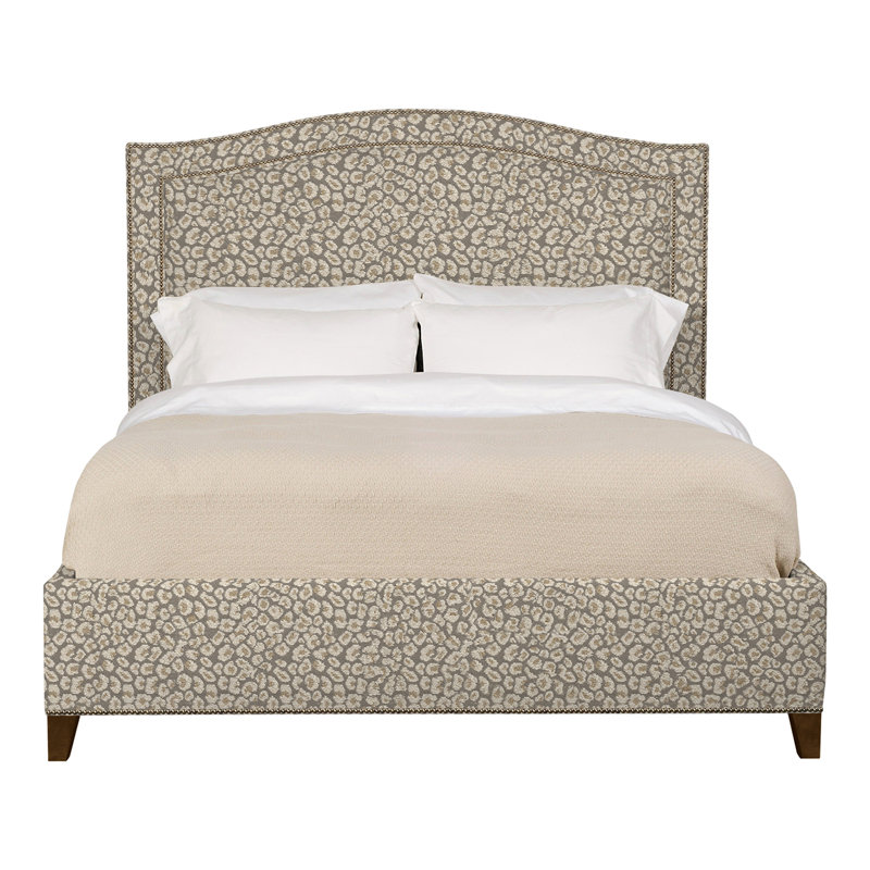 Caroline/Casey Solid Wood Bed, Tarbee Dove, Queen, Havana