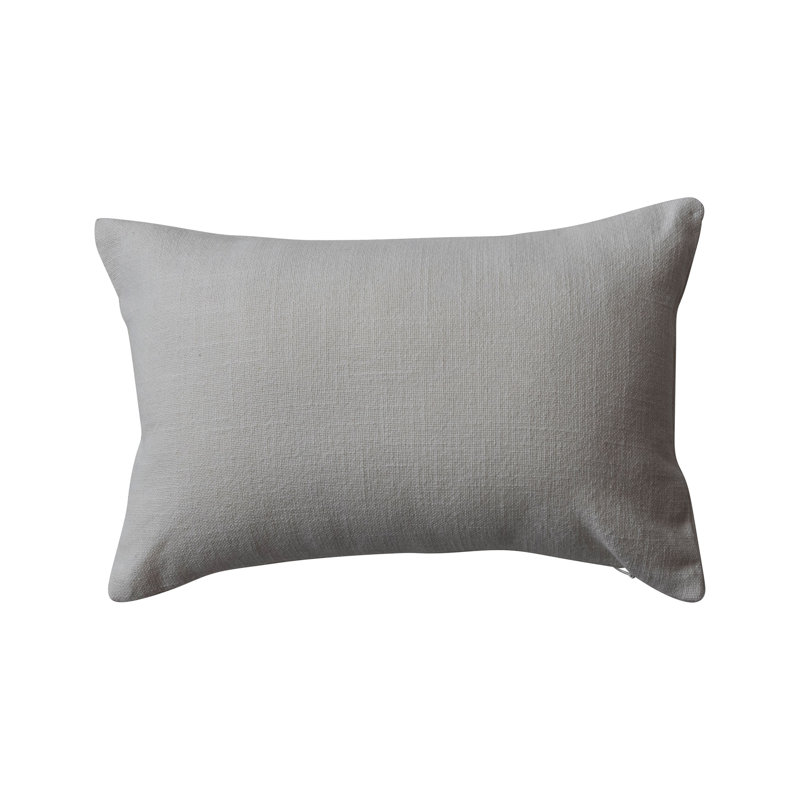 Coussin en coton flammé avec arbres de Noël brodés et perles