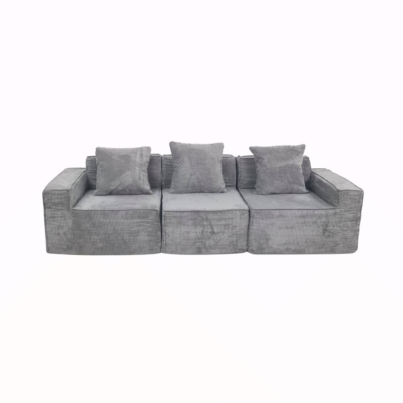 Ensemble de canapé modulaire convertible 3 places moderne, sécuritaire et confortable avec de la mousse Certipur-US® et des housses certifiées OEKO-TEX®