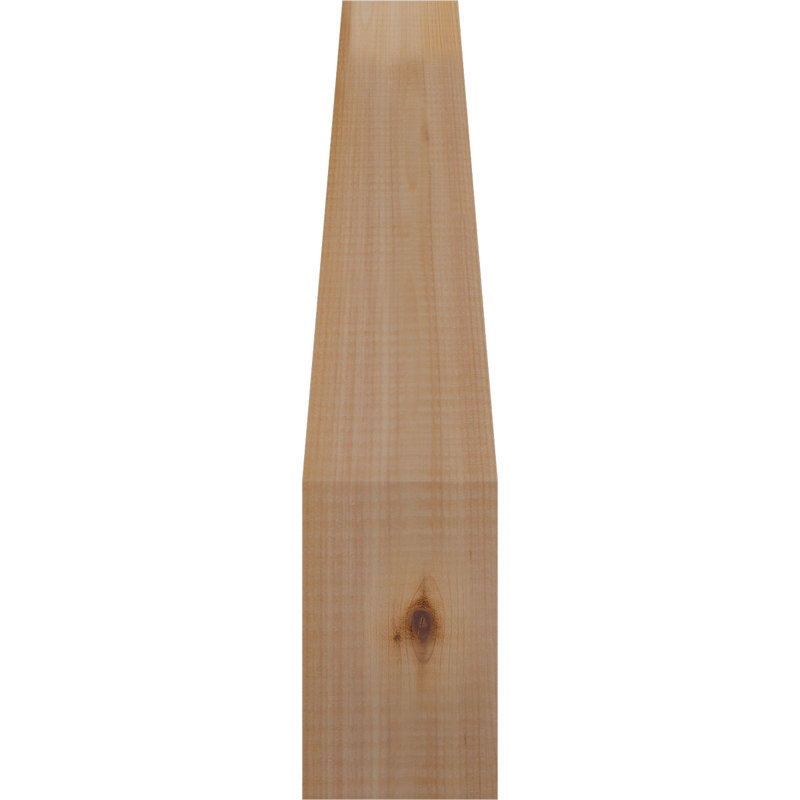 Attelle de genou traditionnelle, H 18 po x l 3,5 po x P 14 po, Cèdre rouge de l'Ouest (lisse)