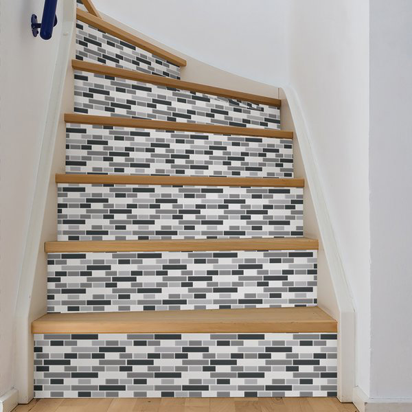 25.4cm W x 25.4cm L Vinyl Peel and Stick Mosaic Tile