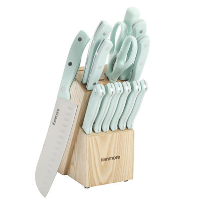 Kenmore Stainless Steel 14-Piece Knife Block Set