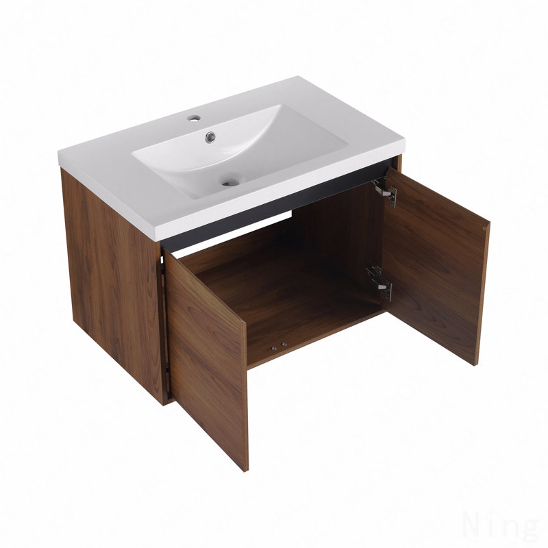 Ensemble de meuble-lavabo 30 "avec lavabo à poser en résine, 2 portes, 30"