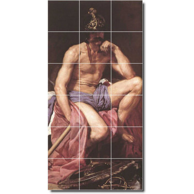 36" x 72" Ceramic Painting Decorative Mural Tile 12" x 12"