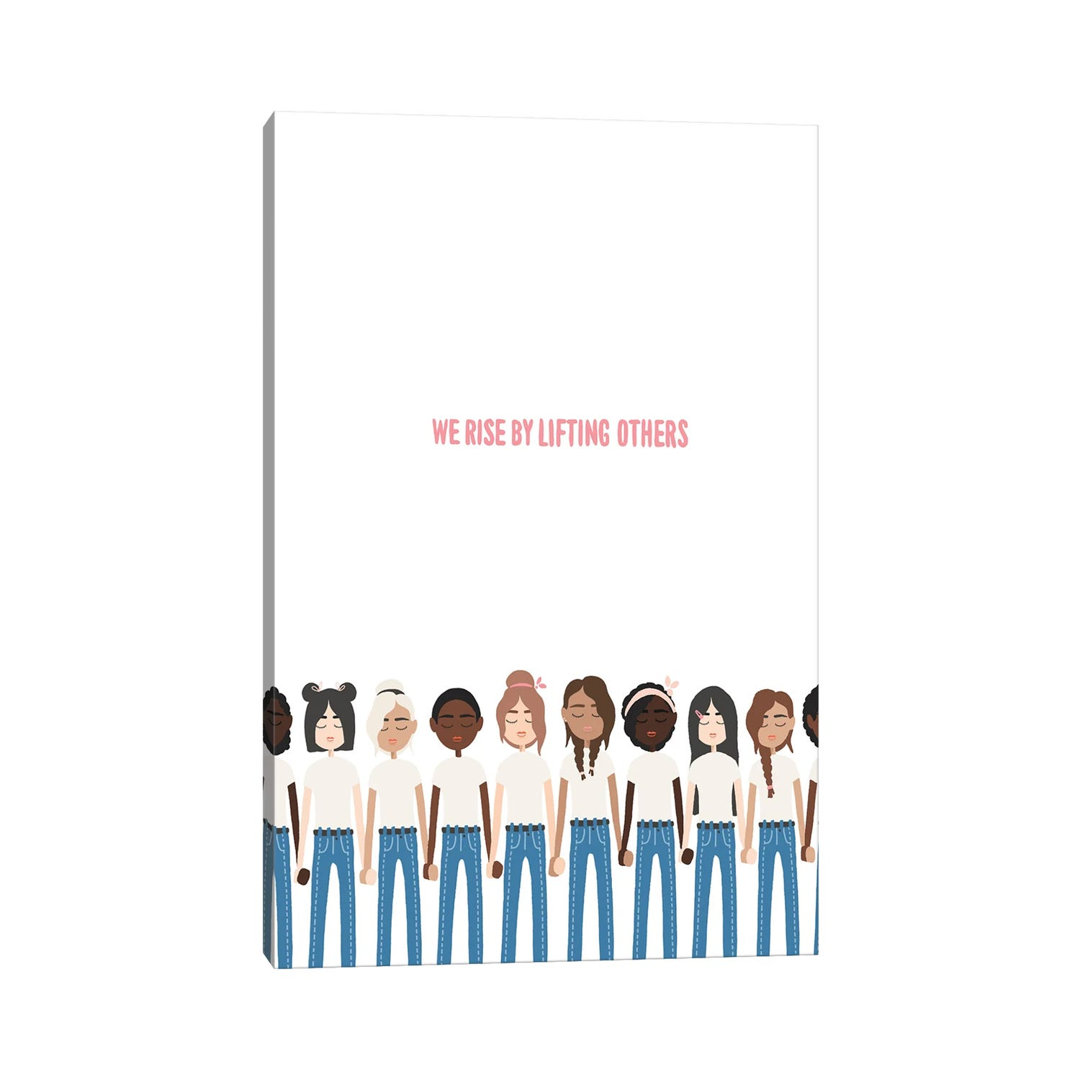 We Rise By Lifting Others by The Beau Studio - Wrapped Canvas Print