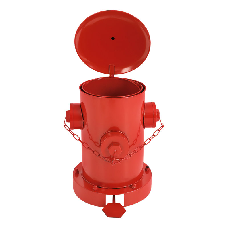 Poubelle à pédale rétro, Rouge