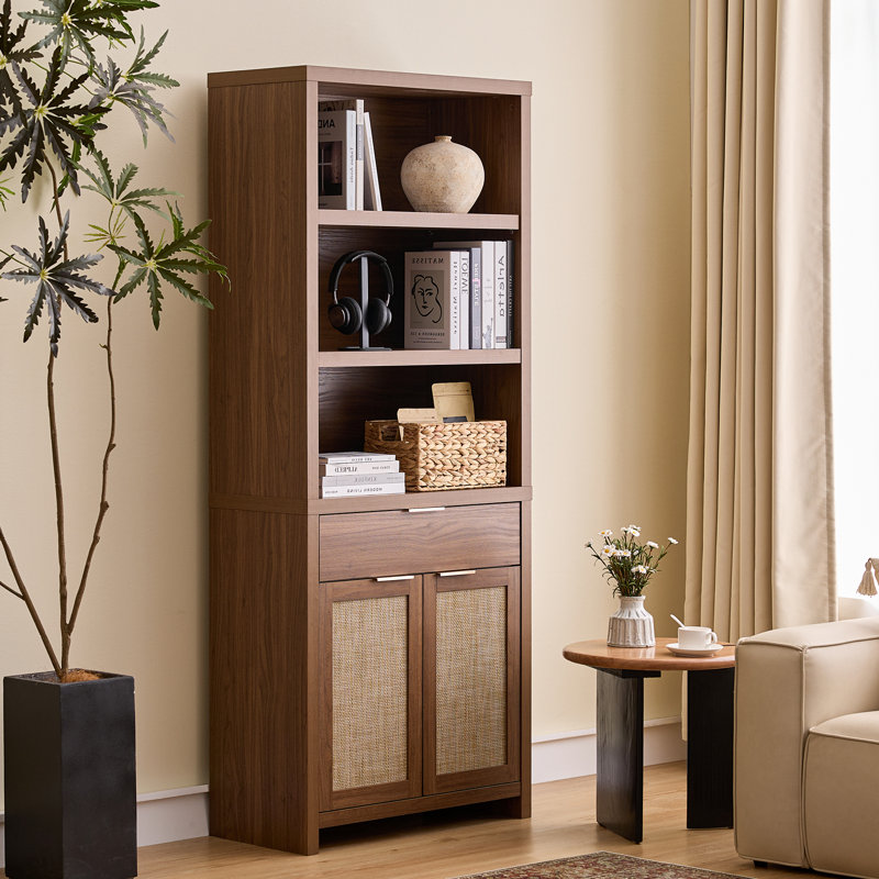 185cm H x 152cm W Standard Bookcase, Special Walnut