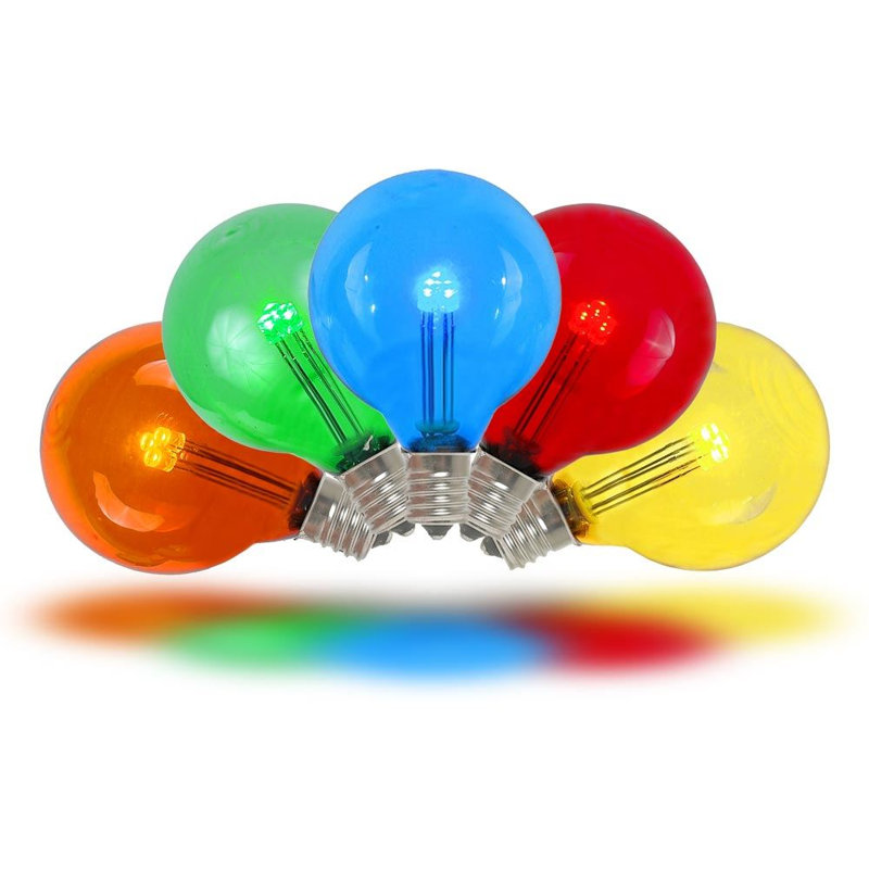 Guirlande de 25 lumières, Bleu / vert / rouge / jaune / orange