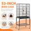 Cage à oiseaux de 53 po avec support roulant et tablette de rangement pour perroquets Lovebird Cockatiel