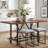 Bochini 62.99" L x 31.49" W Dining Table, Rectangular Counter Height Kitchen Table with Metal Footrest for Kitchen & Home Bar-368065205