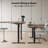 75" Reversible L Shaped Standing Desk, Height Adjustable with Cup Holder, Electric Corner Computer Workstation, Sit Stand up Home Office, Ergonomic Gaming, Black Walnut-1518105331-1518505198