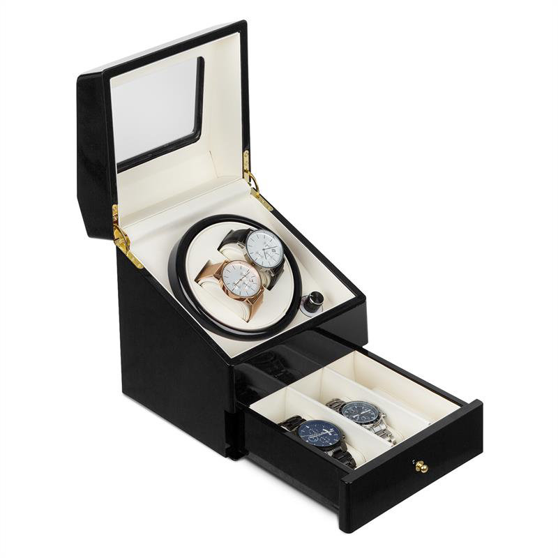 Watch Box + Watch Winder, Black