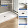 54 in. L x 32 in. W Center Drain Single Threshold Shower Base Pan with Non-Slip Textured Surface, White Acrylic Shower Base for Bathroom with Drain, White