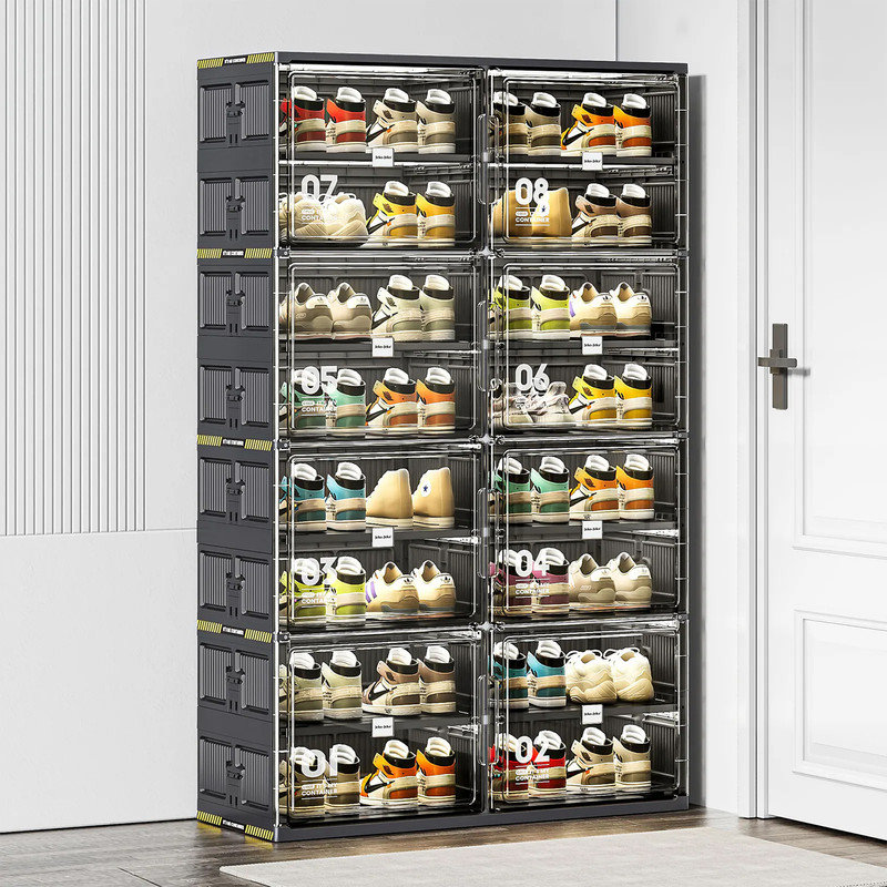 Range-chaussures pliable à 8 niveaux pour vestibule