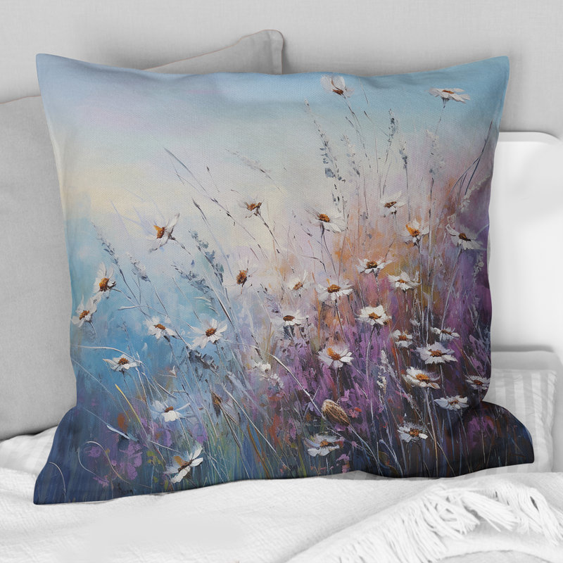 Coussin décoratif mauve Wildflowers