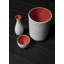 White/Red 7.09" Porcelain Table Vase