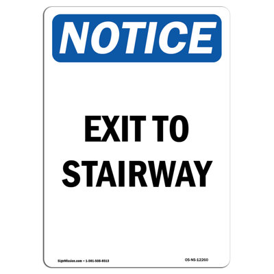 Exit to Stairway Sign
