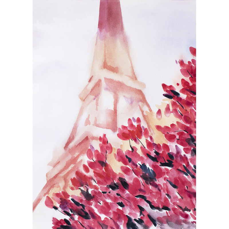 Tour Eiffel rose - Toile encadrée pour le décor du salon