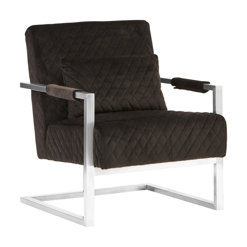 Beth Velvet Armchair, Black