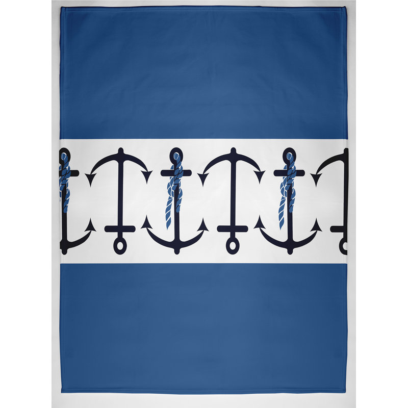 Goddard Plain Weave / Muslin Throw Blanket, Blue