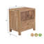 Table de chevet 2 tiroirs en bois d'acacia massif