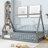 Tent-Shaped Floor Bed