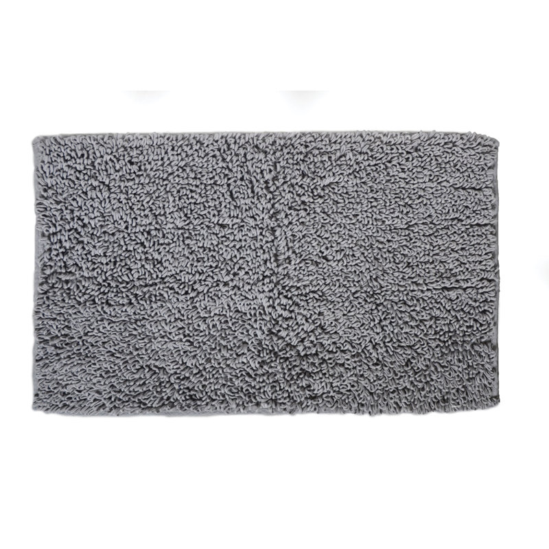 Cotton Bath Rug, Gray