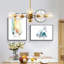 Lustre moderne à 6 lumières de style lustre moderne de 35 po