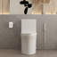 Toilette allongée une pièce à double chasse 1,1 / 1,6 Gpf dans le siège inclus-102993148