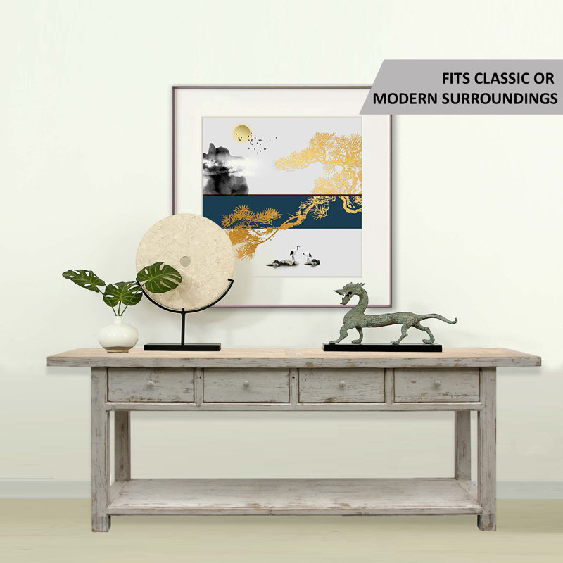 Defranco 91'' W Solid Wood Console Table