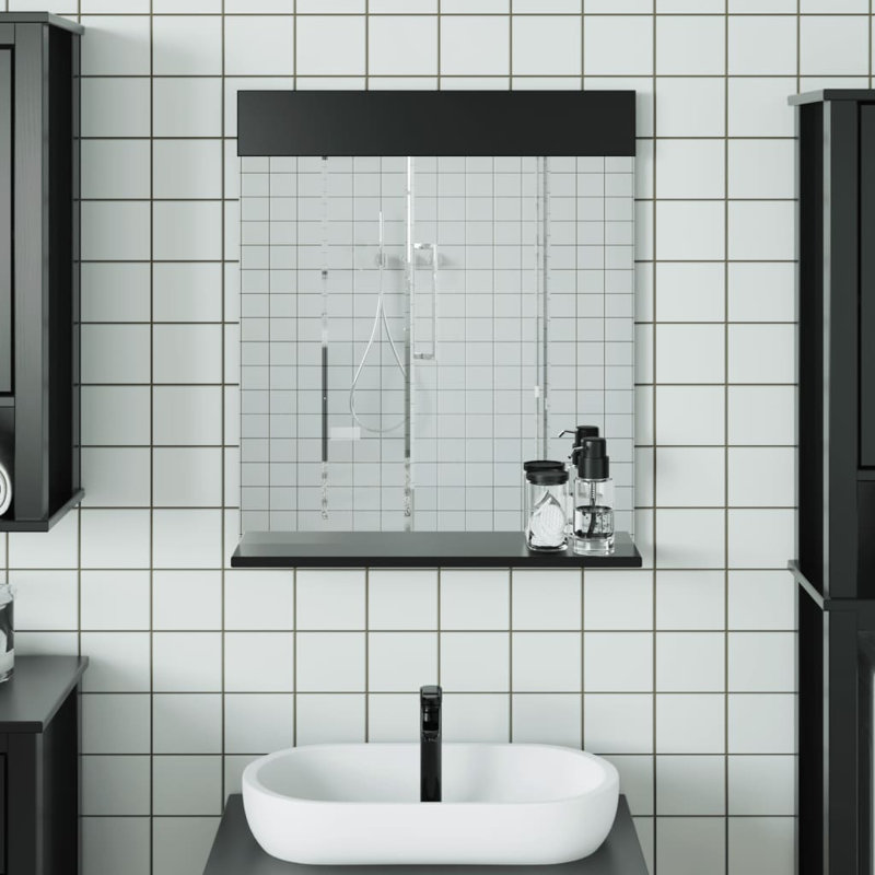 Mychal Wall Bathroom Cabinet, Black