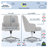 Serta Leighton Mid-Back Office Chair with Chrome Nailheads, Memory Foam Cushion, Padded Armrests-1210331833