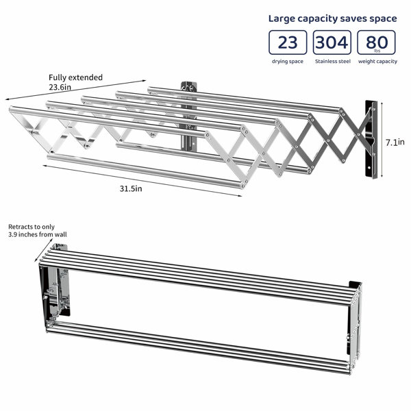 Wall-Mounted Drying Rack Rebrilliant