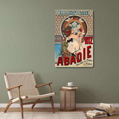 Mucha, galerie d'art d'Alphonse, affiche publicitaire Riz Abadie - papier à rouler 58776