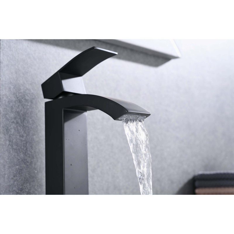 Robinet pour salle de bain à poignée simple, Matte Black