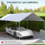 Housse de remplacement pour auvent 10 'X 20' pour abri d'auto, housse de tente de garage portative résistante aux rayons UV et à l'eau pour abri d'auto avec cordes élastiques-114577663