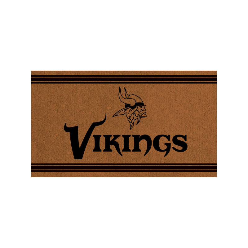 28in. x 16in. NFL Single Color Outdoor Coir Door Mat, Vikings