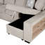 Canapé-lit modulaire en U 109 po avec deux ports USB-210917688