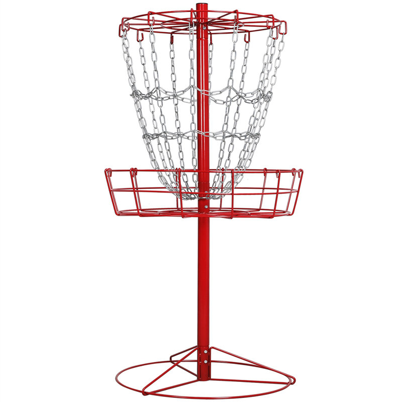 Practice Basket for Disc Golf, Red, 53" H x 25.2" W x 25.2" D