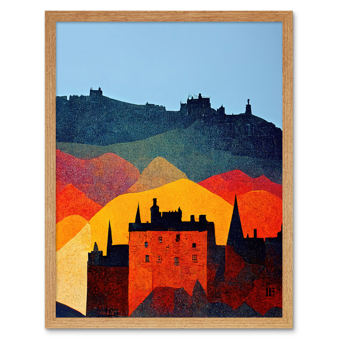 Edinburgh Autumn Scotland Modern Cityscape - Print