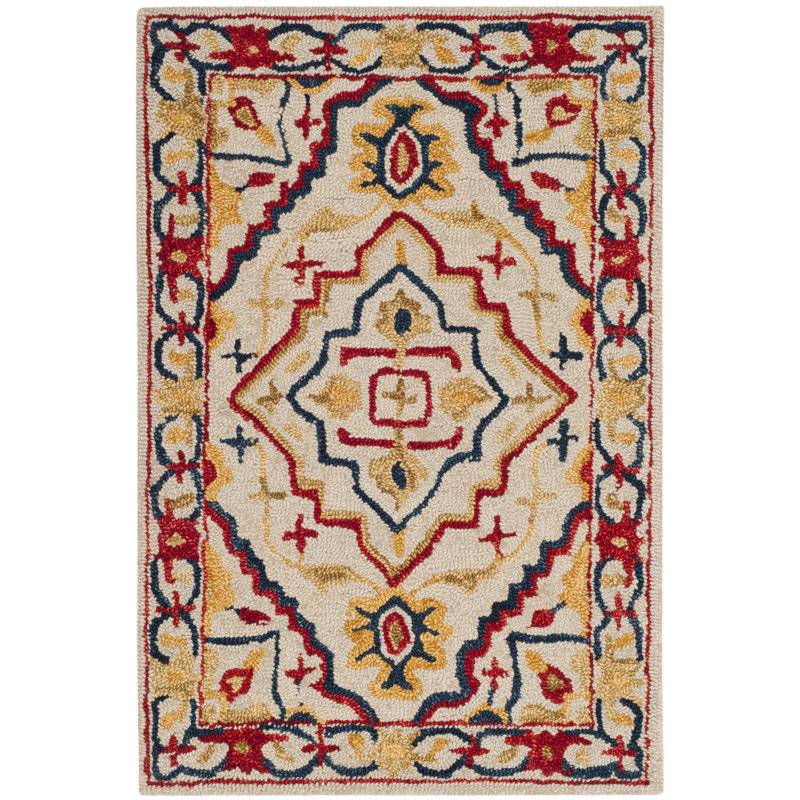Tapis oriental en laine touffeté à la main Vahakn, Rectangle 2 pi x 3 pi