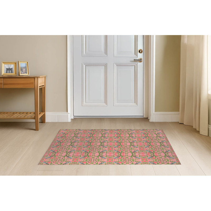 Paillasson intérieur ultra-fin Tweetie, L 60 po x L 84 po, Rose