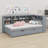 Wooden Daybed With Trundle, Daybed With Storage Shelf And USB Charging Ports-1221177175