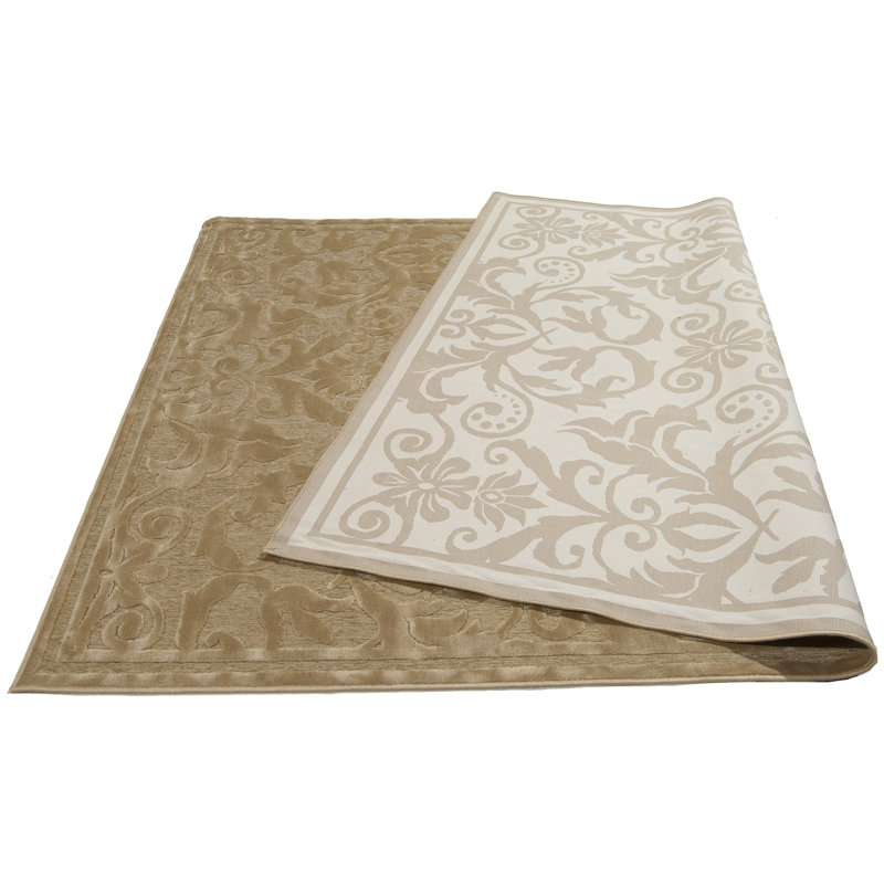 Borland Damask Flatweave Area Rug, Rectangle 60 x 120cm