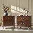 Kaybri Farmhouse Solid Wood Flute End Table with Built-In Outlet (Set of 2)