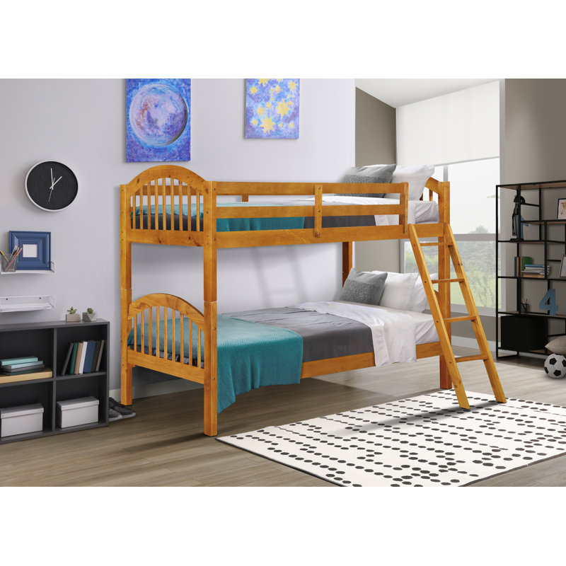Swen Twin over Twin Standard Bunk Bed, Oak