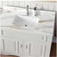 Plateau de meuble-lavabo en marbre 43 po, comptoir de salle de bain avec lavabo central encastré rectangulaire et dosseret de 4 po de hauteur