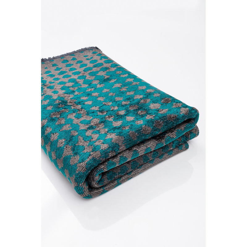 Rapture Navy/Gray Polka Dots Luxury Area Rug, Rectangle 7'10" x 11'2"