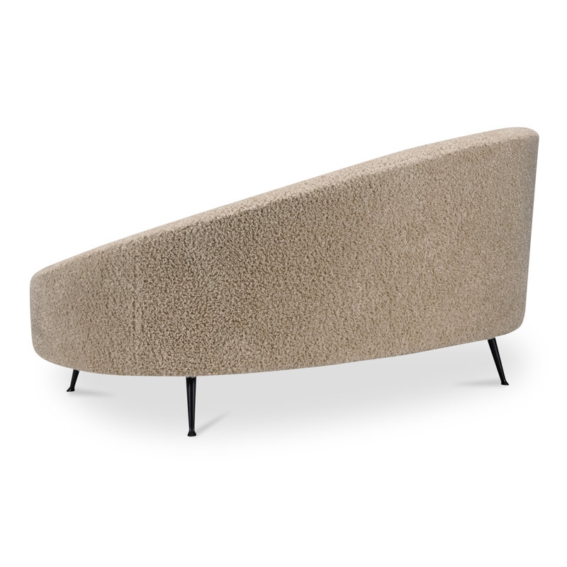 ABIGAIL CHAISE BLUE, Toast Faux Shearling